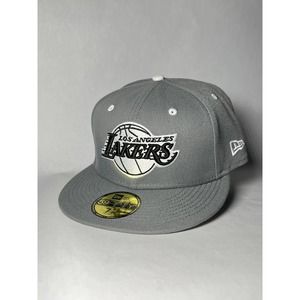 Los Angeles Lakers NBA Storm BW 59FIFTY New Era Fitted Cap Size 7 1/4